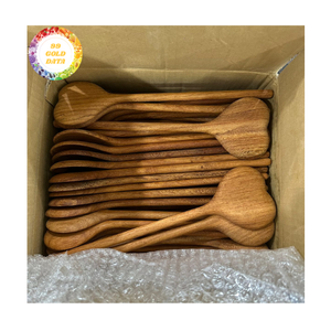 Cuillère en bois fabriqué à partir de bois d'acacia naturel pour remuer et servir des repas chauds fabriqués à la main au Vietnam - Product Image 1