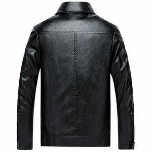 Veste en cuir véritable classique et vintage pour hommes, manteau de motard élégant et durable en noir et marron à la mode, support souple - Product Image 4