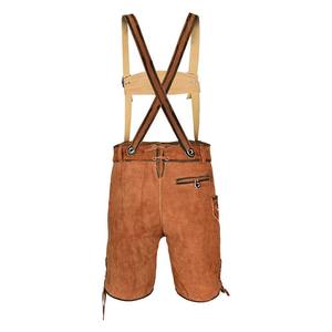 Custom Made Bavarian Lederhosen Cow Suede <b>Leather</b> Mid-Waist <b>Shorts</b> with Embroidered German Style Solid Color Latest Arrival - Product Image 4