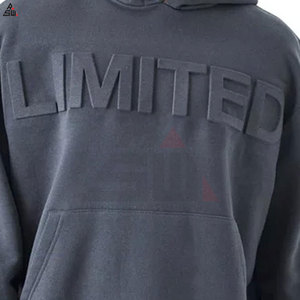 Sweat-shirts à capuche pour hommes, vente chaude, meilleure vente, hiver, ODM, logo numérique personnalisé, gaufré, taille personnalisée, couleur unie, 100% coton, nouvelle mode - Product Image 3