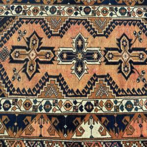 Tapis d'appoint vintage 3,9x5,8 pi (118x177 cm), tapis turc patchwork marron - Product Image 5