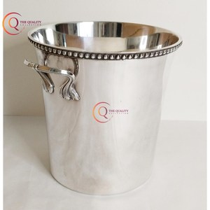 Cubo de hielo de plata antigua de calidad superior con asa botella de champán enfriador de vino con logotipo personalizado Bar tina de vino y enfriador - Product Image 5