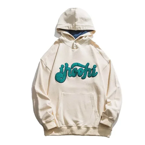 Men's Clothing Top Quality Heavyweight Puff Print Hoodies Tracksuits 100% Cotton Sweatshirts <b>Streetwear</b> - Product Image 1