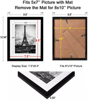 Set bingkai foto 10 Pak, untuk dinding-8x10 dengan/tanpa alas, tampilan kolase bingkai banyak gambar