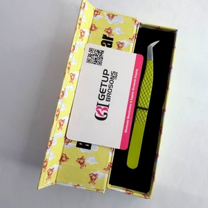 Pince à épiler pour cils anti-magnétique et anti-statique Getup Brosons Impex, en acier inoxydable, pointe lisse, outil de précision, emballage personnalisé - Product Image 1