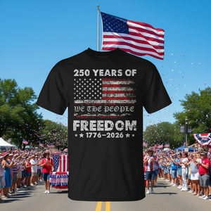T-shirt per il 250° anniversario della bandiera americana, per celebrare gli Stati Uniti con stile - Product Image 3