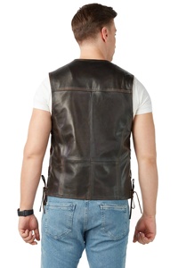 Gilet tactique d'hiver pour hommes avec des caractéristiques coupe-vent respirantes en cuir véritable personnalisées de haute qualité - Product Image 5