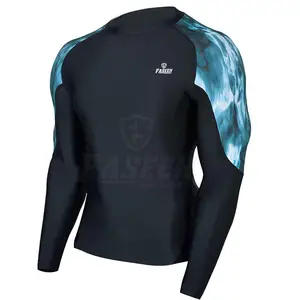 Conception personnalisée de votre propre Rush Guard à manches longues Rash Guard meilleure qualité plain hommes Rash Guard