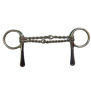 Mors à rênes pour cheval en acier inoxydable, embout lisse, fil torsadé, demi-cuillère, équipement équestre vétérinaire, mors variés - Product Image 5