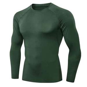 Camisas de compresión para gimnasio, manga larga para surf, logotipo personalizado, BJJ, Spandex, MMA, sublimado, protector contra sarpullidos para hombres - Product Image 1