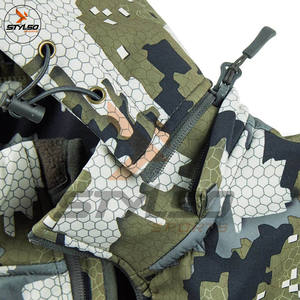 Chaqueta táctica de caparazón suave impermeable personalizada para hombre, chaqueta transpirable de invierno con estampado de camuflaje para exteriores, con capucha para caza - Product Image 5