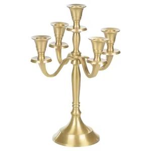 Soporte de candelabro de metal Acabado en oro Todos los tamaños y estilos Candelabros disponibles para uso doméstico o en el jardín - Product Image 5