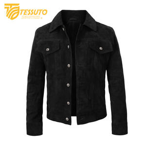 Chaqueta de cuero para hombre de la mejor calidad, nueva chaqueta de cuero de gamuza para hombre, chaquetas de cuero Tessuto de estilo clásico transpirable - Product Image 1
