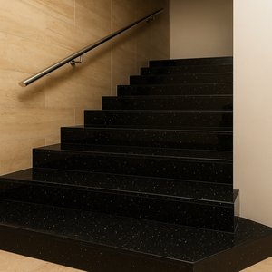 Dalles et carreaux de granit noir Galaxy, luxe moderne, pour plans de travail polis, pour sols, halls, appartements, solutions d'aménagement intérieur - Product Image 5