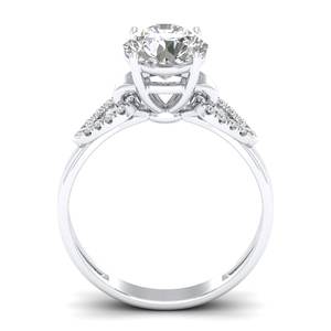 Anillo de Diamante Cultivado en Laboratorio de 2 Quilates, Corte Redondo, Chapado en Oro de 14K y Rodio, Precio de Fábrica REYES, Joyería Fina Hecha a Mano para Boda - Product Image 5