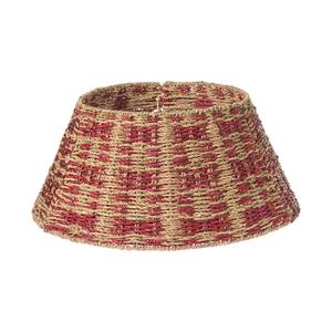 Eco Friendly Natural <b>Wicker</b> Seagrass Christmas Tree Collar Handmade Red Natural Woven Tree Skirt For Wholesale Holiday Decor - Product Image 1