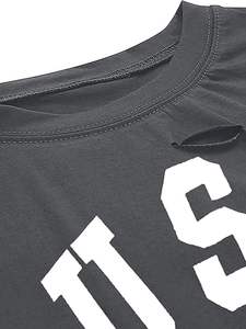 Haut court femme doux confortable à manches courtes été mode T-Shirt pour Yoga Lounge Gym Street Wear dans les vêtements de boutique - Product Image 3