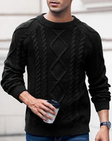 Pull en coton 100 % pour homme, design élégant, personnalisable sur le devant, respirant, anti-plis, séchage rapide, léger – Vente en gros pour l'hiver