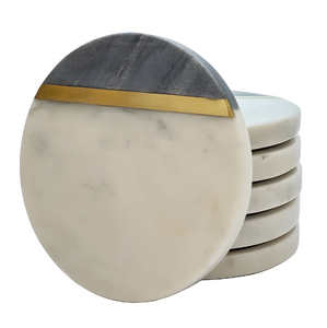 Posavasos de mármol de último diseño, posavasos de mármol indio disponible en forma personalizada para decoración de mesa, Venta caliente - Product Image 3