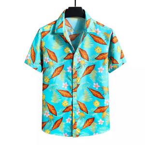 Verano 2025 estilo de playa hawaiana estampado hombres moda vacaciones camisa de alta calidad para hombres salida de fábrica personalizada - Product Image 6