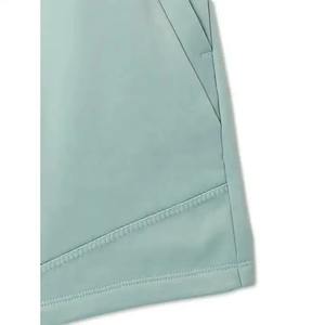 Short de survêtement pour hommes, délavé à l'acide, avec logo personnalisé, short vintage en coton épais et à cordon de serrage pour l'été - Product Image 2