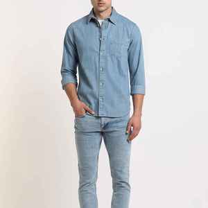 Chemise habillée décontractée pour homme avec col boutonné, manches longues, tissu batik respirant et anti-rétrécissement, couleurs personnalisables - Product Image 4