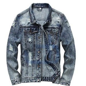 Factory Manufacturer New Arrival High Quality 100% Cotton Long Sleeve Men <b>Jeans</b> Jacket Customized Wholesale Quick Dry Breathable - Product Image 1