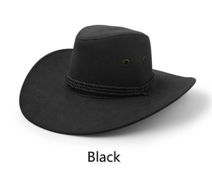 Sombrero de vaquero de moda occidental para hombres y mujeres, gorra de Sol de viaje de piel sintética, informal, apropiado - Product Image 4