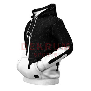 Nueva Llegada, Sudaderas con Cierre y Capucha para Hombre, Transpirables, 100% Algodón, Estampado Digital Sólido, Invierno, ODM Personalizado - Product Image 3