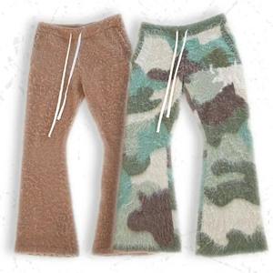 Pantalons évasés unisexes en coton et fibre de bambou de haute qualité OEM, cordon de serrage, longs, personnalisés, style streetwear, taille élastique - Product Image 1