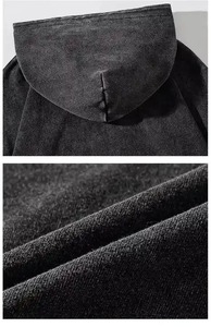 Bas quantité minimale de commande en gros hommes lavage à l'acide sweats à capuche nouveau design les plus vendus basiques hommes fermeture éclair lavage à l'acide sweats à capuche - Product Image 5