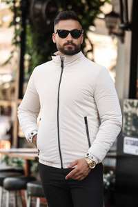 Chaqueta informal de invierno con relleno de lana para hombre, abrigo impermeable con estampado a la moda, capucha, bolsillos con cremallera, ropa de abrigo acolchada cálida de talla grande - Product Image 2