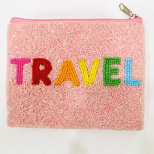 Vacay Porte-monnaie brodé de créateur Mini pochette à main multi-rangement perle de rocaille personnalisée MD HANDICRAFTS pour sacs fourre-tout promotionnels - Product Image 2