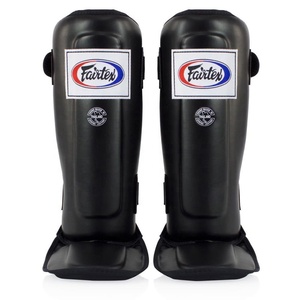 Protège-tibias de boxe professionnels personnalisés - Protection en cuir véritable pour l'entraînement de kickboxing et le sparring en contact total - Product Image 4
