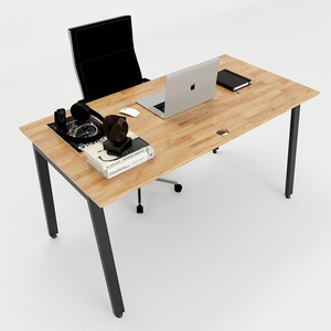 Bureau assis-debout en forme de L, luxe minimaliste, 140x70cm, mobilier de bureau en MDF, HBAT005 - Product Image 2