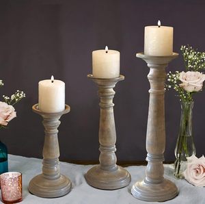 Home Decor Luxury Wooden Candle Stand New Design Candle Stand Set for Fancy Wedding Dinnerware <b>Table</b> Decor Candle Mold - Product Image 1