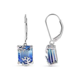 Jeulia Gold Plated Sterling <b>Silver</b> <b>Drop</b> <b>Earrings</b> with Pearl Diamond and Zircon - Product Image 2