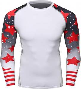 Chemise de compression Jiu Jitsu Rashguard personnalisée OEM pour BJJ MMA Conception respirante durable avec impression unique - Product Image 1