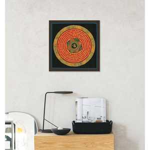 Impresión de Arte Mandala Tibetano en Marco de Madera Negra, Material de Madera Elegante - Product Image 2