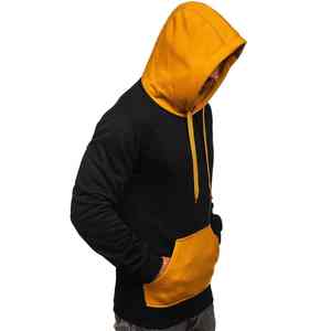 เสื้อฮู้ดสีดำเหลืองดีไซน์ตามสั่งผู้ผลิตเสื้อผ้าสำหรับฤดูหนาว - Product Image 5