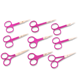 Tijera para cutículas de uñas de calidad superior con mango rosa Material de acero inoxidable Punta de hoja afilada Herramienta de manicura y pedicura - Product Image 4