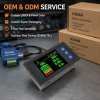 Contador de Coulomb para Baterías H56AR, Pantalla a Color, Medidor de Voltaje, Corriente y Capacidad, Comunicación RS485