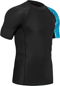 Vente en gros de chemises de fitness à compression à manches courtes imprimées avec logo personnalisé pour hommes séchage rapide - Product Image 2