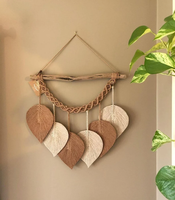 DYI Coton Coloré Macramé Feuille Tenture Murale-Boho Nursery Wall Decor-nouveau modèle de décoration murale art