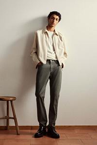 Pantalons chino en twill de coton slim fit pour homme, respirants, longueur régulière, taille élastique, personnalisables, pantalons de marque tendance, vente en gros - Product Image 6