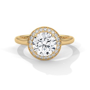 2.0ct Round Brilliant Cut CZ Halo <b>Solitaire</b> <b>Ring</b> 925 Sterling <b>Silver</b> Engagement Band - Product Image 2