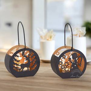 Bougeoir en métal étoile géométrique avec finition dorée Design moderne pour une décoration intérieure élégante Présentoir de centre de table - Product Image 3