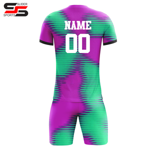 ชุดกีฬาสำหรับผู้ชายชุดฟุตบอลแขนครึ่งแขนพิมพ์ลายพิมพ์ซับลิเมชันสั่งพิมพ์โลโก้ได้ตามต้องการ - Product Image 4