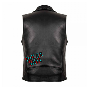 Gilet en cuir pour motard personnalisé pour homme, noir, dernier design, vente en gros, gilet de course personnalisé, logos personnalisés - Product Image 5