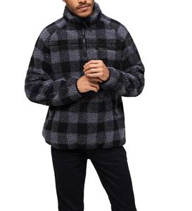 Abrigo de invierno de hombre alto sólido Polar Sherpa polar cuello alto cremallera suelta manga larga personalizable chaqueta de gran tamaño utilitario - Product Image 1